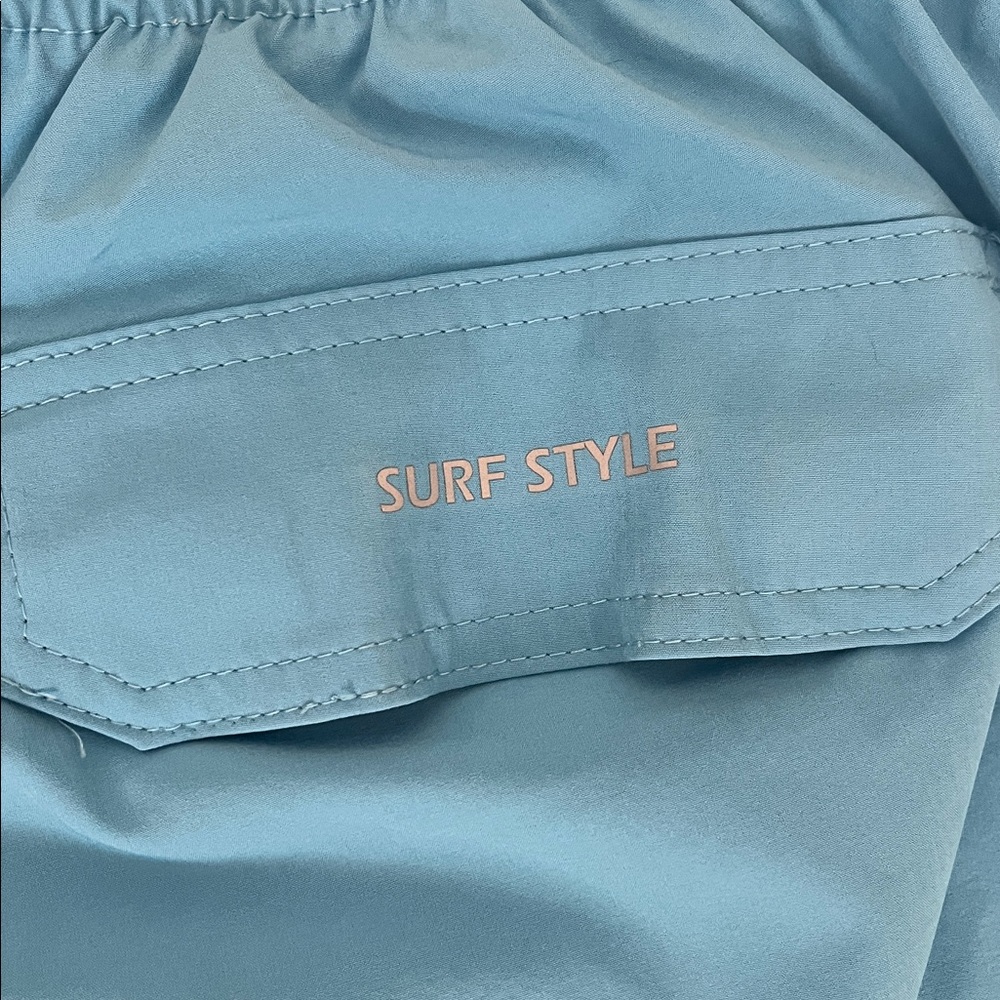 Surf Style 4-Way Stretch Volley Swim Shorts Sky Blue Size XL - Picture 8 of 8